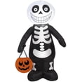 thumbnail image 1 of Gemmy Airblown Inflatable Skeleton Boy, 3.5 ft Tall, Multicolored, Halloween Yard Decoration, 1 of 3