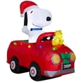 thumbnail image 1 of Gemmy Airblown Inflatable Snoopy and Woodstock in Car w/ Christmas Lights Scene Peanuts , 6 ft Tall, 1 of 5