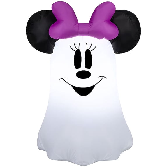 Gemmy Airblown Inflatable Stylized Minnie Ghost Disney, 3.5 ft Tall, Multicolored