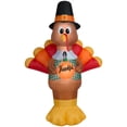 thumbnail image 1 of Gemmy Airblown Inflatable Thankful Turkey Giant, 10 ft Tall, Multi, 1 of 1