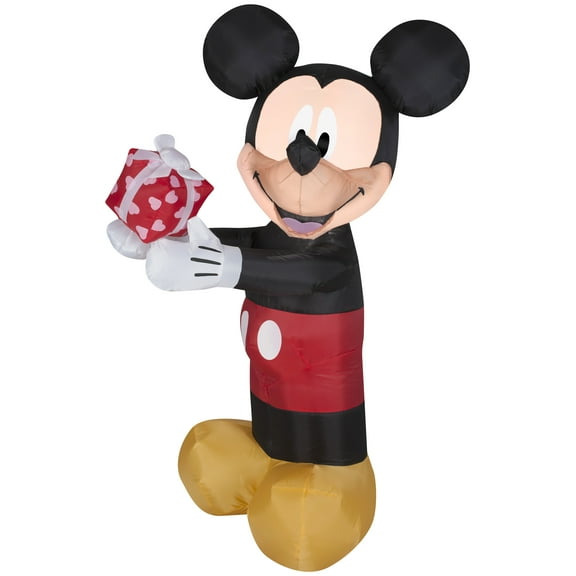 Gemmy Airblown Inflatable Valentine Mickey Mouse, 3.5 ft Tall, Black