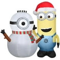 thumbnail image 1 of Gemmy Christmas Airblown Inflatable Kevin Building Snowman Scene Universal, 5 ft Tall, White, 1 of 4