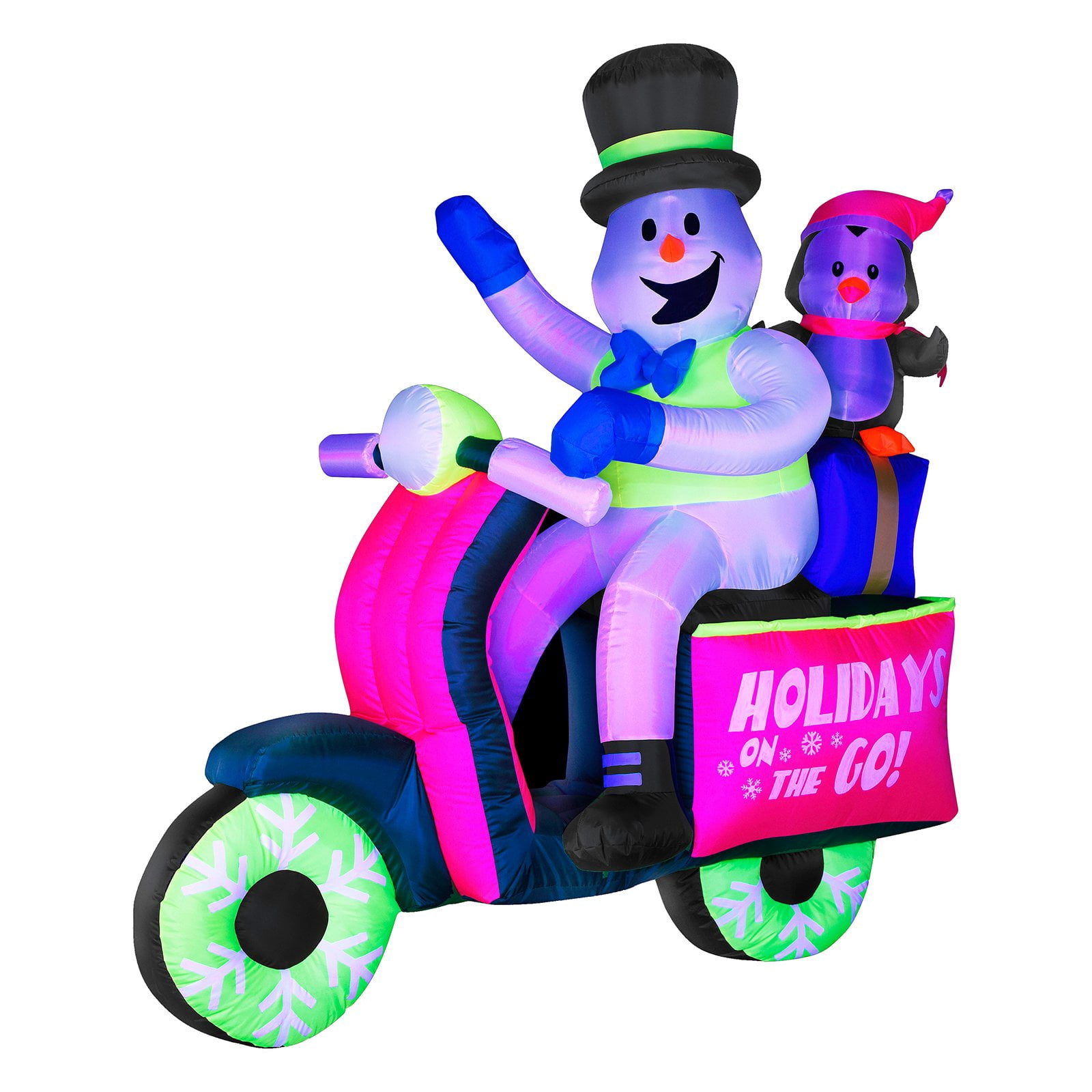 Gemmy Airblown Snowman On Scooter Inflatable - Walmart.com