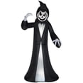 thumbnail image 1 of Gemmy Animated Airblown Inflatable Reaper, 9.5 ft Tall, Black, 1 of 4