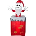 thumbnail image 1 of Gemmy Animated Christmas Airblown Inflatable Inflatable Jack Skellington in Chimney, 5.5 ft Tall, 1 of 4