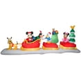 thumbnail image 1 of Gemmy Animated Christmas Airblown Inflatable Mickey and Friends Sleigh Scene Disney, 6 ft Tall, 1 of 3
