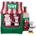 thumbnail image 1 of Gemmy Animated Christmas Airblown Inflatable North Pole Taffy Stand Santa Claus Yard Inflatable, 7', 1 of 2