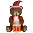 thumbnail image 1 of Gemmy Animated Christmas Inflatable Drummer Boy Teddy Bear, 6 ft Tall, Multi, 1 of 3