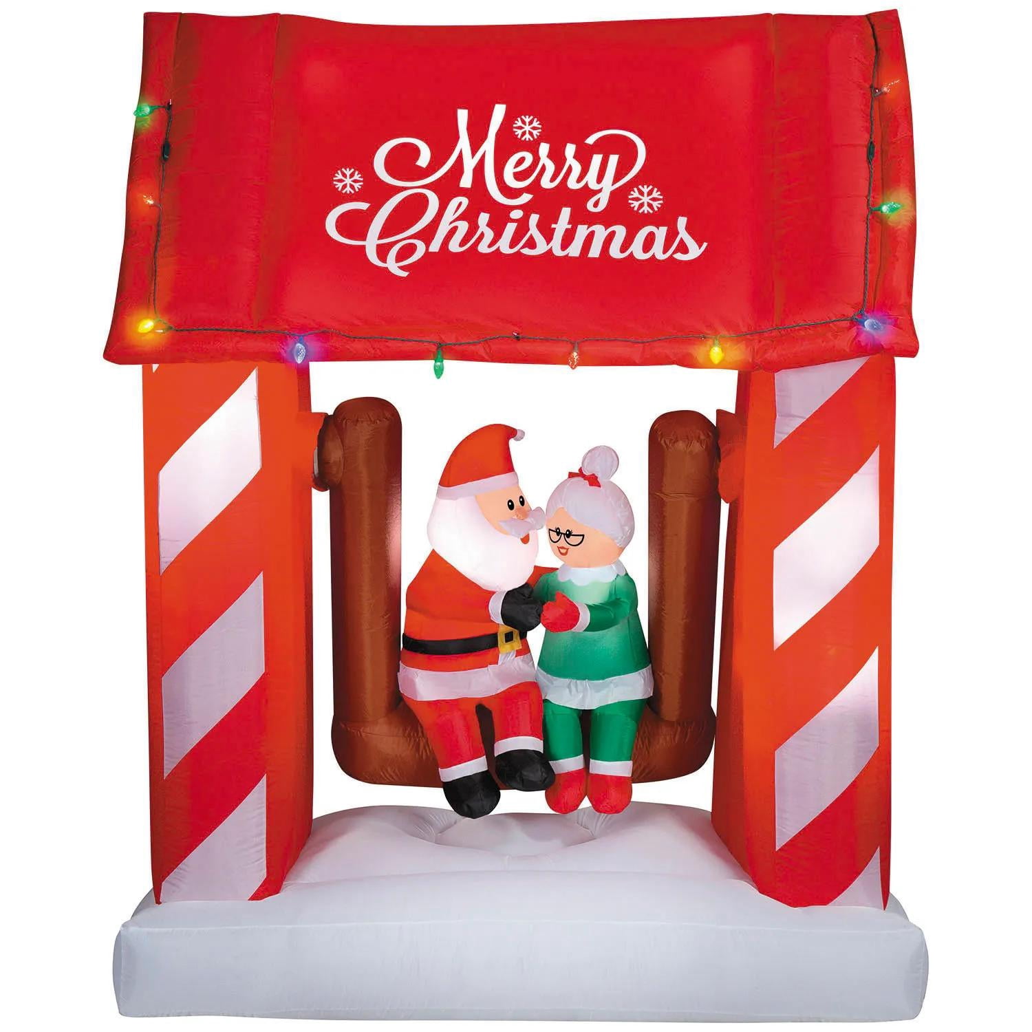 Gemmy 7 Ft. Airblown Inflatable Animated Mr. & Mrs. Santa Claus