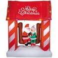thumbnail image 1 of Gemmy 7 Ft. Airblown Inflatable Animated Mr. & Mrs. Santa Claus Porch Swing Scene - Red, 1 of 3