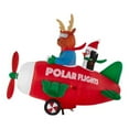 thumbnail image 1 of Airblown Christmas Light Animated Reindeer in Airplane Scene 6.1 ft, 1 of 5