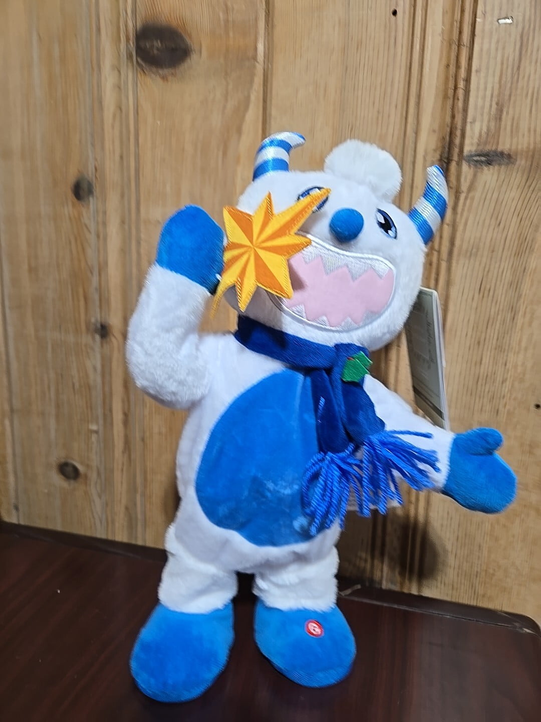 Gemmy Animated Yeti 14" Plush Singing "It's The Most Wonderful Time of the Year"