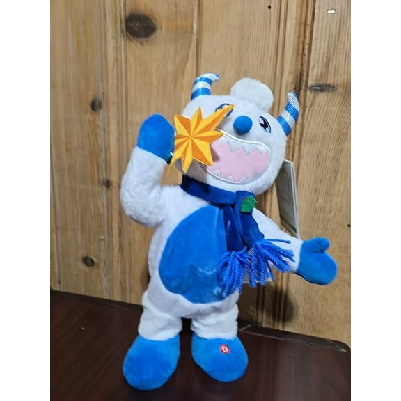 Gemmy Animated Yeti 14" Plush Singing "It's The Most Wonderful Time of the Year"