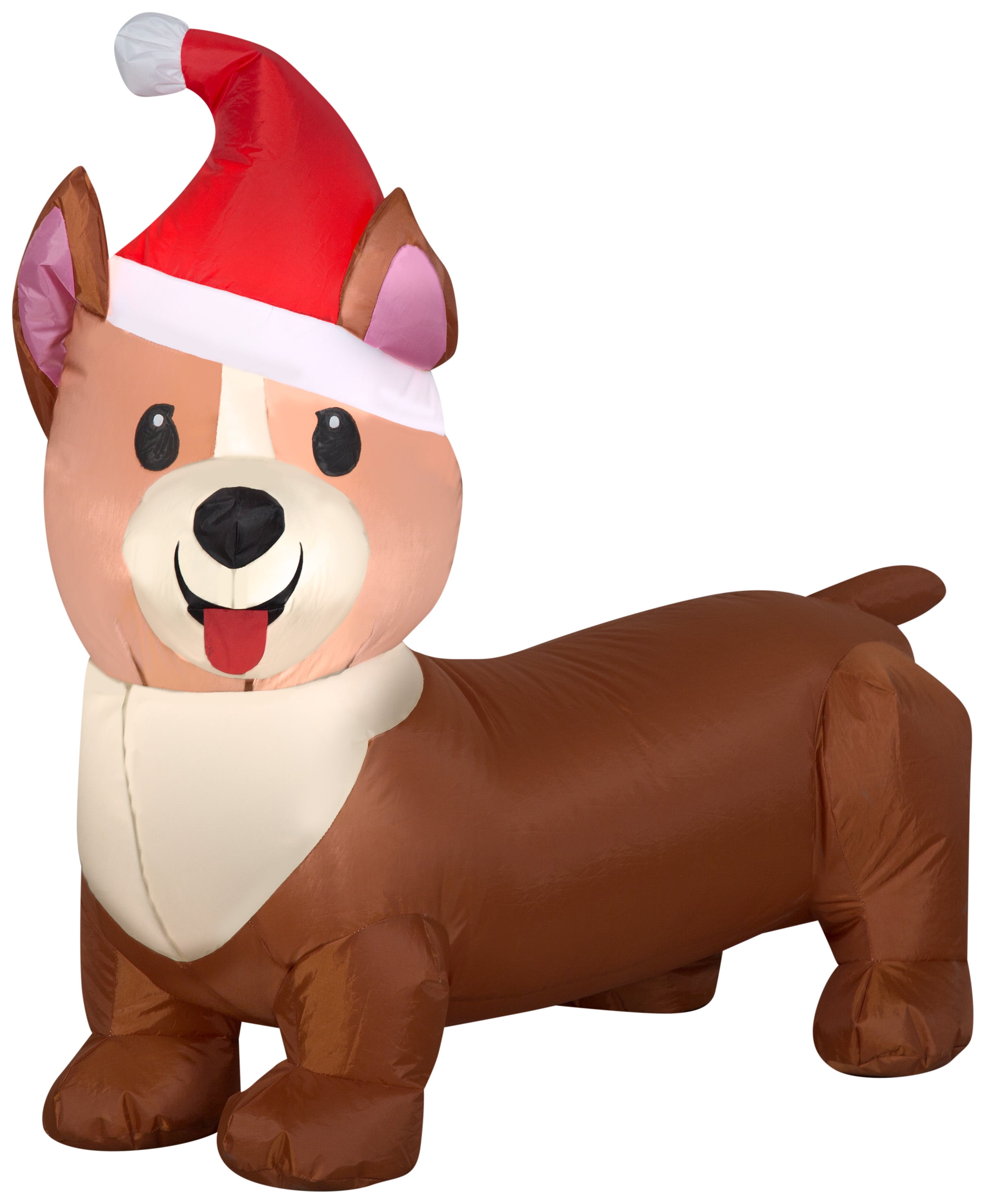 Gemmy Christmas Airblown Inflatable Dog, 2.5 ft Tall, Brown