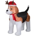 thumbnail image 1 of Gemmy Christmas Airblown Inflatable Inflatable Christmas Beagle, 5.5 ft Tall, white, 1 of 4