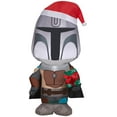 thumbnail image 1 of Gemmy Christmas Airblown Inflatable Inflatable Mandalorian with Gift Box, 3.5 ft Tall, grey, 1 of 4