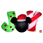 Gemmy Christmas Airblown Inflatable Inflatable Mickey Mouse "JOY" Sign, 2.5 ft Tall, Black