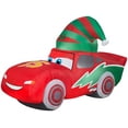 thumbnail image 1 of Gemmy Christmas Airblown Inflatable McQueen w/Stocking Cap S LG Disney, 3.5 ft Tall, Red, 1 of 4