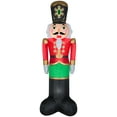 thumbnail image 1 of Gemmy Christmas Airblown Inflatable Mixed Media Luxe Nutcracker, 8 ft Tall, Multi, 1 of 3