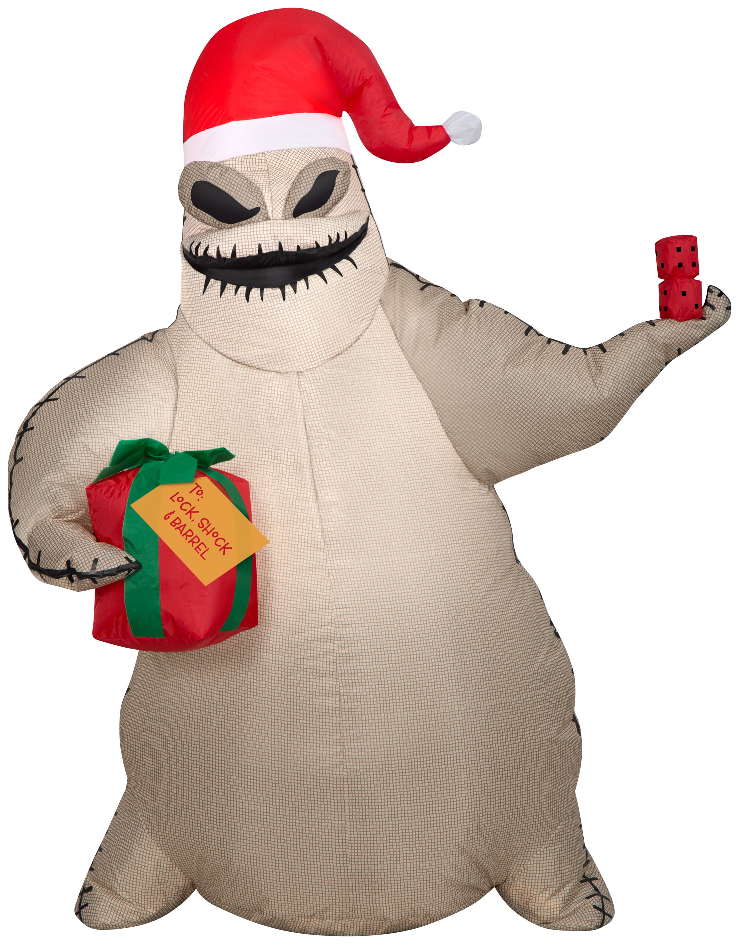 Gemmy Christmas Airblown Inflatable Oogie Boogie w/Santa Hat and