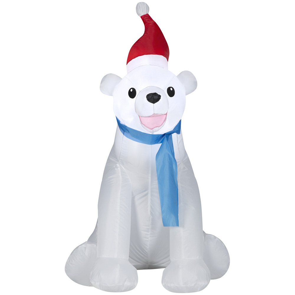 Gemmy Christmas Airblown Inflatable Polar Bear, 3.5 ft Tall, Multi ...