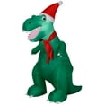 thumbnail image 1 of Gemmy Christmas Airblown Inflatable T Rex, 3.5 ft Tall, green, 1 of 5