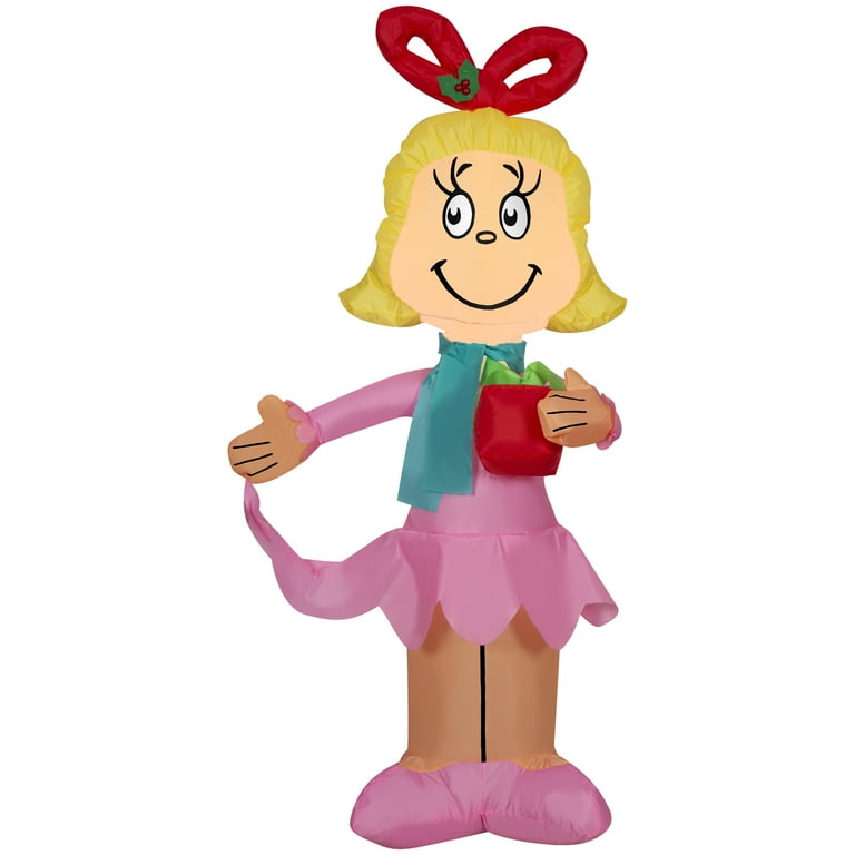 Gemmy Christmas Inflatable Cindy Lou Who, 4 ft Tall, Multi