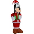 thumbnail image 1 of Gemmy Christmas Inflatable Goofy in Santa Suit, 4 ft Tall, Multi, 1 of 4