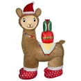 thumbnail image 1 of Gemmy Christmas Inflatable Luxe Alpaca, 7 ft Tall, Multi, 1 of 4