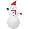 thumbnail image 1 of Gemmy Christmas Inflatable Snowman with Santa Hat, 8 ft Tall, Multi, 1 of 1