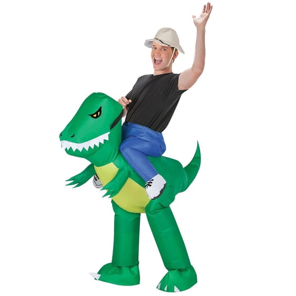 Gemmy Dinosaur Men's Halloween Fancy-Dress Costume for Adult, One Size