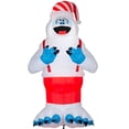 thumbnail image 1 of Giant Fuzzy Plush Bumble in Suspenders Christmas Inflatable 11FT X 5.7FT, 1 of 4