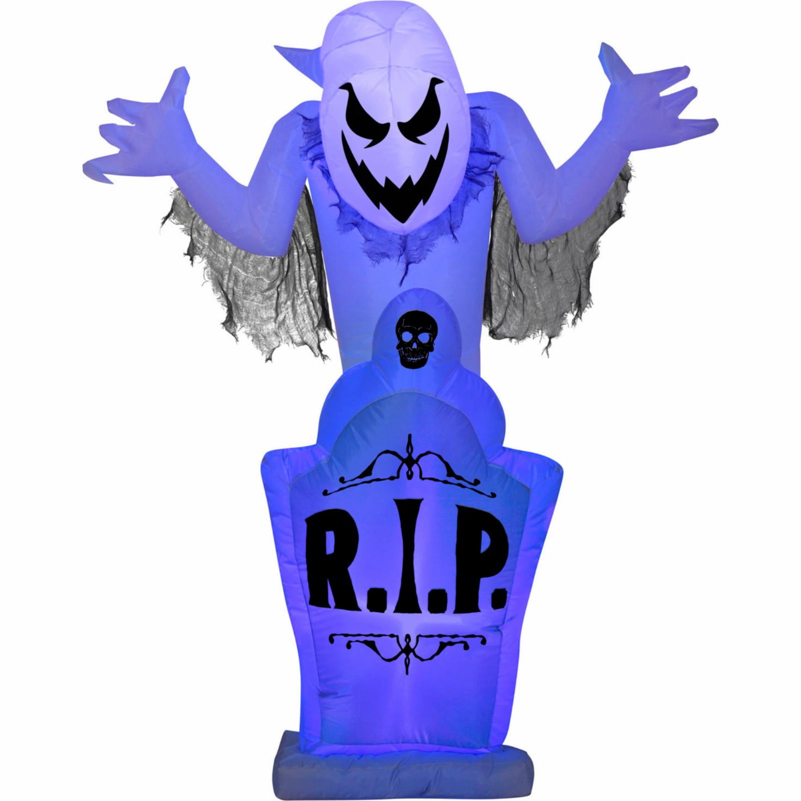 Gemmy Halloween Airblown Short Circuit Ghost Graveyard Yard Inflatable