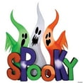 thumbnail image 1 of Gemmy Halloween Inflatable Ghosts with "Spooky" Sign, 8 ft Tall, Multi, 1 of 5