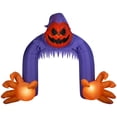 thumbnail image 1 of Gemmy Halloween Inflatable Jack O' Lantern Reaper Archway with Swirling Lights, 10 ft Tall, Multi, 1 of 5