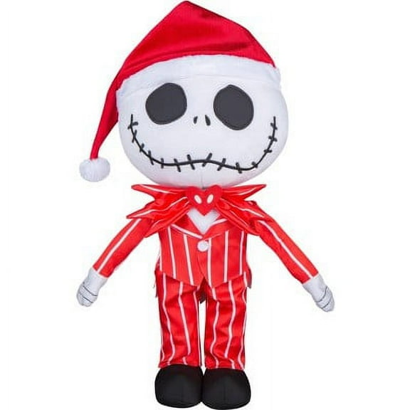 Gemmy Holiday Greeter Big Head Jack Skellington in Red Outfit OPP SM Disney, Multi