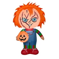 Gemmy Airblown Stylized Chucky SM Inflatable - Halloween - Red