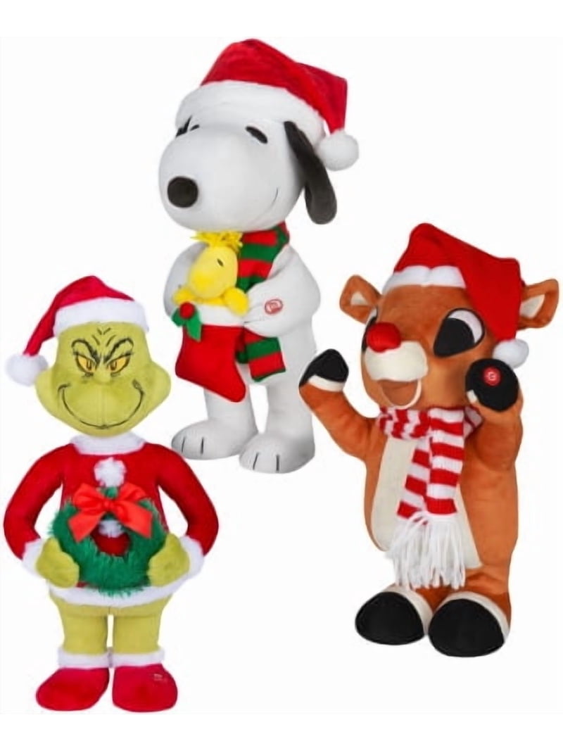 Gemmy 266754 Animated Plush Talking Santa Holiday Figures - Grinch