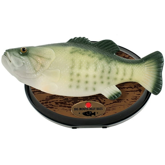Gemmy Big Mouth Billy Bass Singing Sensation Wall Decor Fish, Green, 12 x 4.5 x 8 in