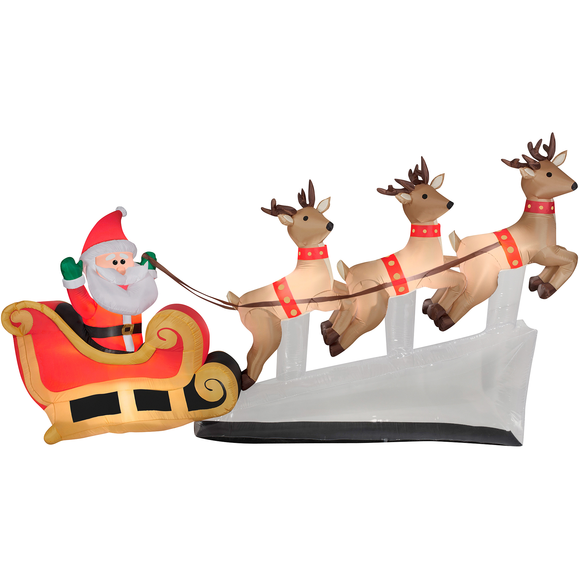 Gemmy Industries Yard Inflatables Floating Santa Sleigh with Reindeer, 6 ft - image 1 of 4