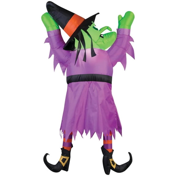 Gemmy Inflatable 5 ft Witch Hanging from Roof Decoration