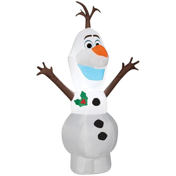 Gemmy Inflatable Frozen Olaf LED Lighted Yard Decoration - 48 in x 21 in