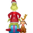 thumbnail image 1 of Gemmy Inflatable The Grinch With Max LED Lighted Yard Decoration - 60 in, 1 of 2