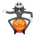 thumbnail image 1 of Gemmy Jack Skellington 21" Jack Skellington Halloween Pumpkin Greeter, 1 of 3