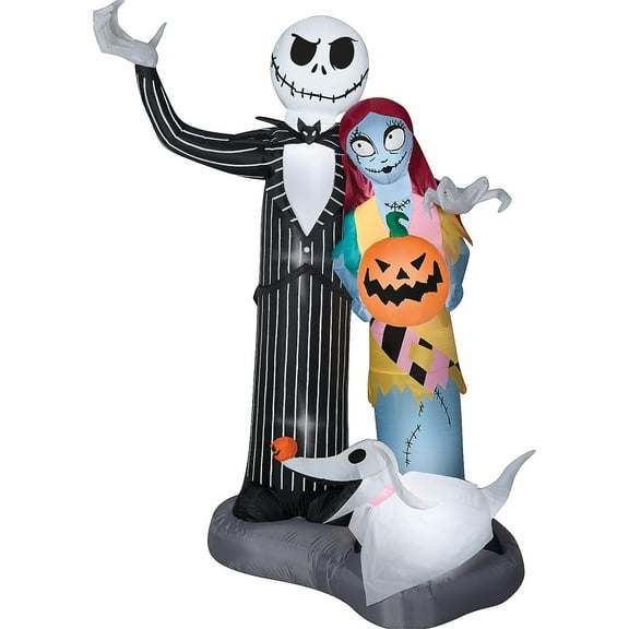 Gemmy Jack Skellington 6 ft Nightmare Before Christmas Scene Inflatable Decoration