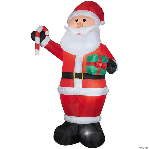 Airblown® Giant Santa with Gift and Candy Cane 82" Inflatable Christmas Outdoor Yard Decor