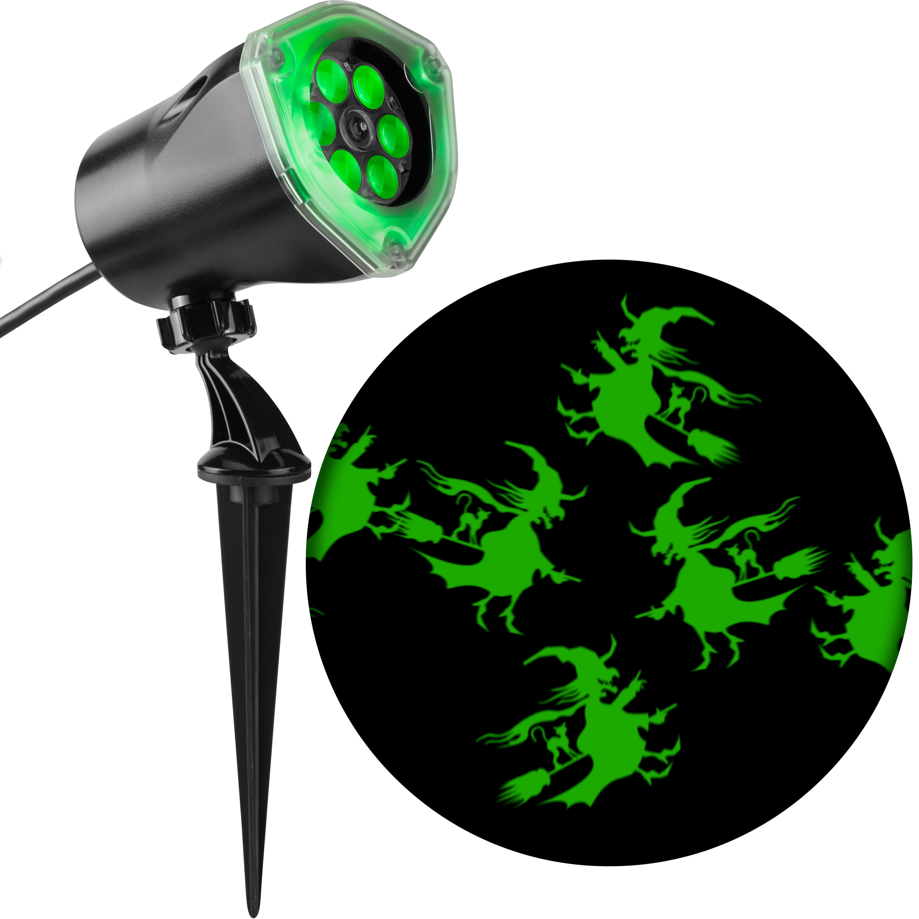 Gemmy Lightshow Projection Whirl-A-Motion Witch Halloween Decoration ...