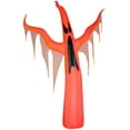 thumbnail image 1 of Gemmy Neon Airblown Inflatable w/ Black Light Orange Ghost Giant, 11 ft Tall, Red, 1 of 2