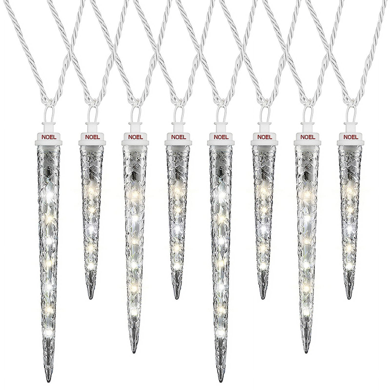 White LED Icicle Christmas Lights for Outdoor Decoration