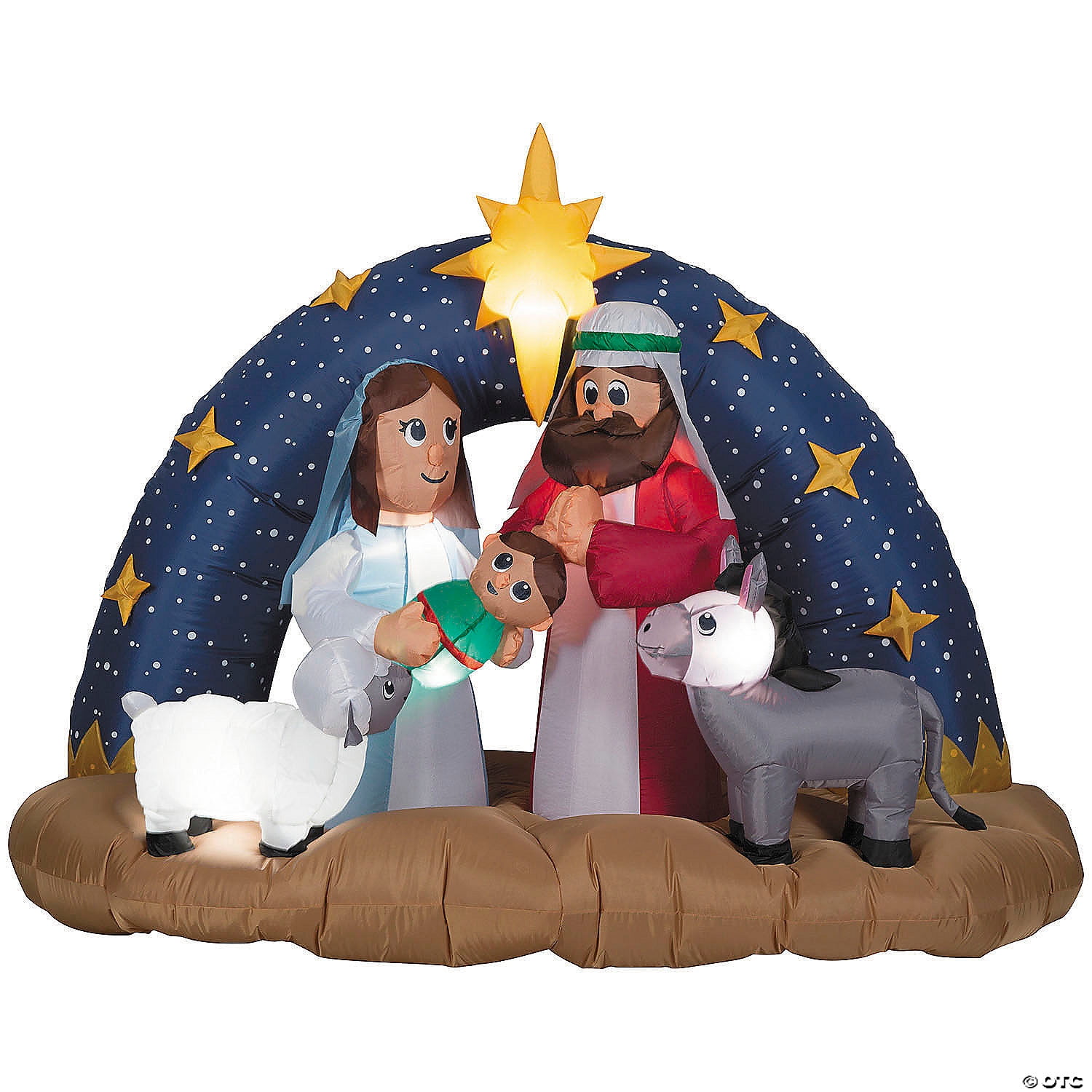 Gemmy SS882520G 78 in. Airblown Snowy Night Nativity Scene Inflatable Christmas Outdoor Yard Decor